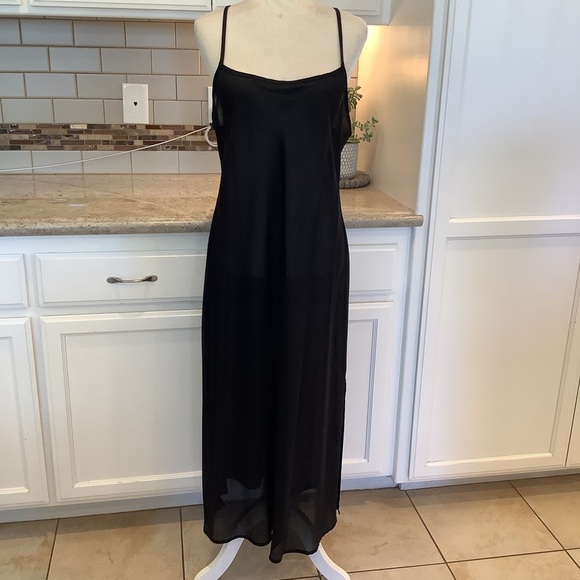 Donna Ricco Black Cap Sleeve Gown NWOT Size 14 Cocktail - Picture 2 of 10